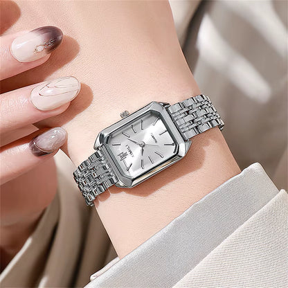 New Women Watch Light Luxury Brand Stainless Steel Ladies Business Watches Female Student Fashion Quartz Wristwatch