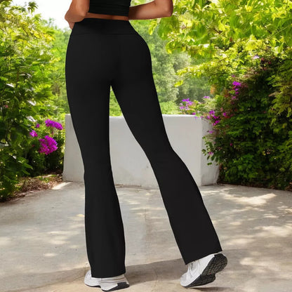 Anna-Kaci Active Women'S Flared High Waist Yoga Pants for Activewear and Everyday Comfort for Workout Wear