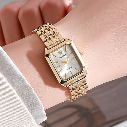 New Women Watch Light Luxury Brand Stainless Steel Ladies Business Watches Female Student Fashion Quartz Wristwatch