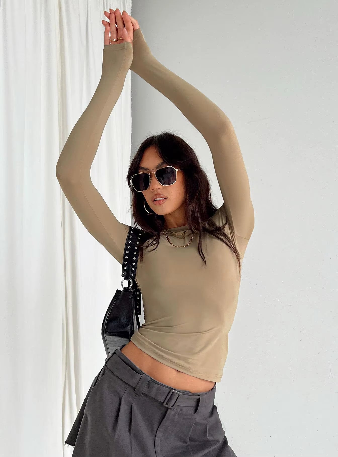 2024 Women Long Sleeve T Shirt Spring Autumn Solid Slim Fit Pullovers Tees Female Basic Tee Y2K Clothes Streetwear Crop Tops