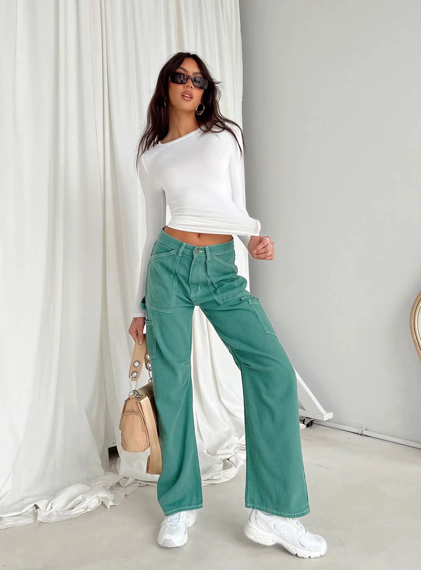 2024 Women Long Sleeve T Shirt Spring Autumn Solid Slim Fit Pullovers Tees Female Basic Tee Y2K Clothes Streetwear Crop Tops