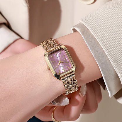 New Women Watch Light Luxury Brand Stainless Steel Ladies Business Watches Female Student Fashion Quartz Wristwatch