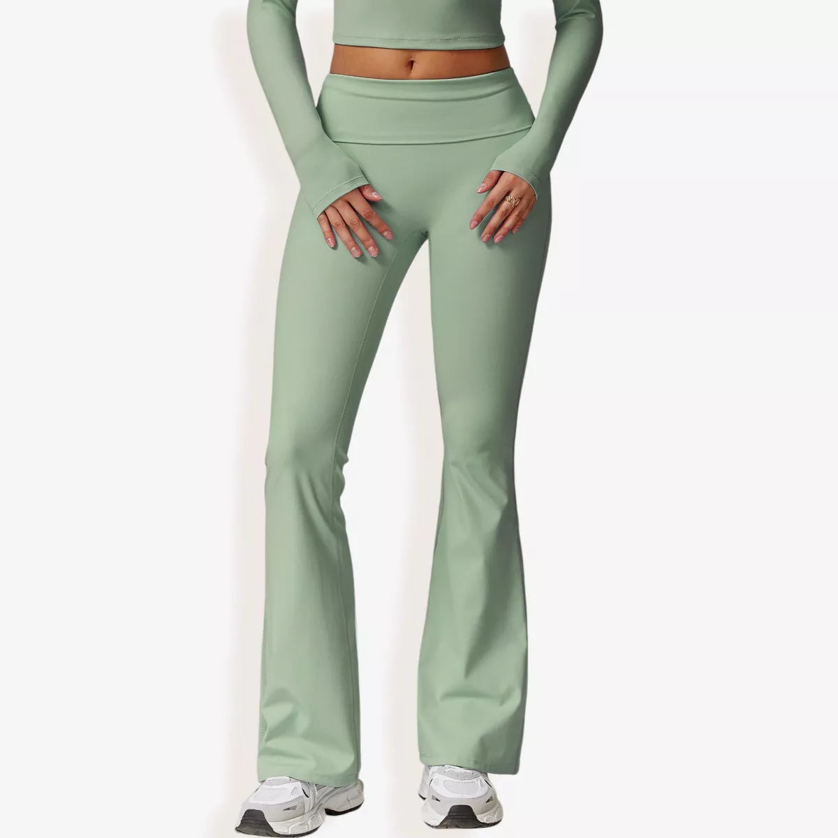 Anna-Kaci Active Women'S Flared High Waist Yoga Pants for Activewear and Everyday Comfort for Workout Wear