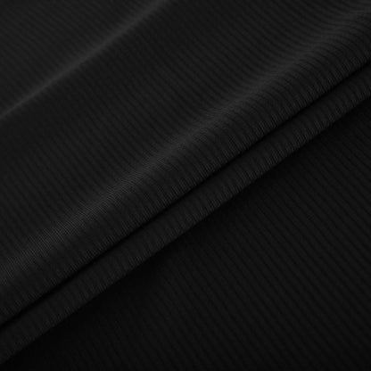 Women'S Ribbed Slim Crop Tops Fashion Shirts Solid Color round Neck Retro for Teens Girls Summer Pullover Short Sleeve Elegant Casual Drawstring Black L